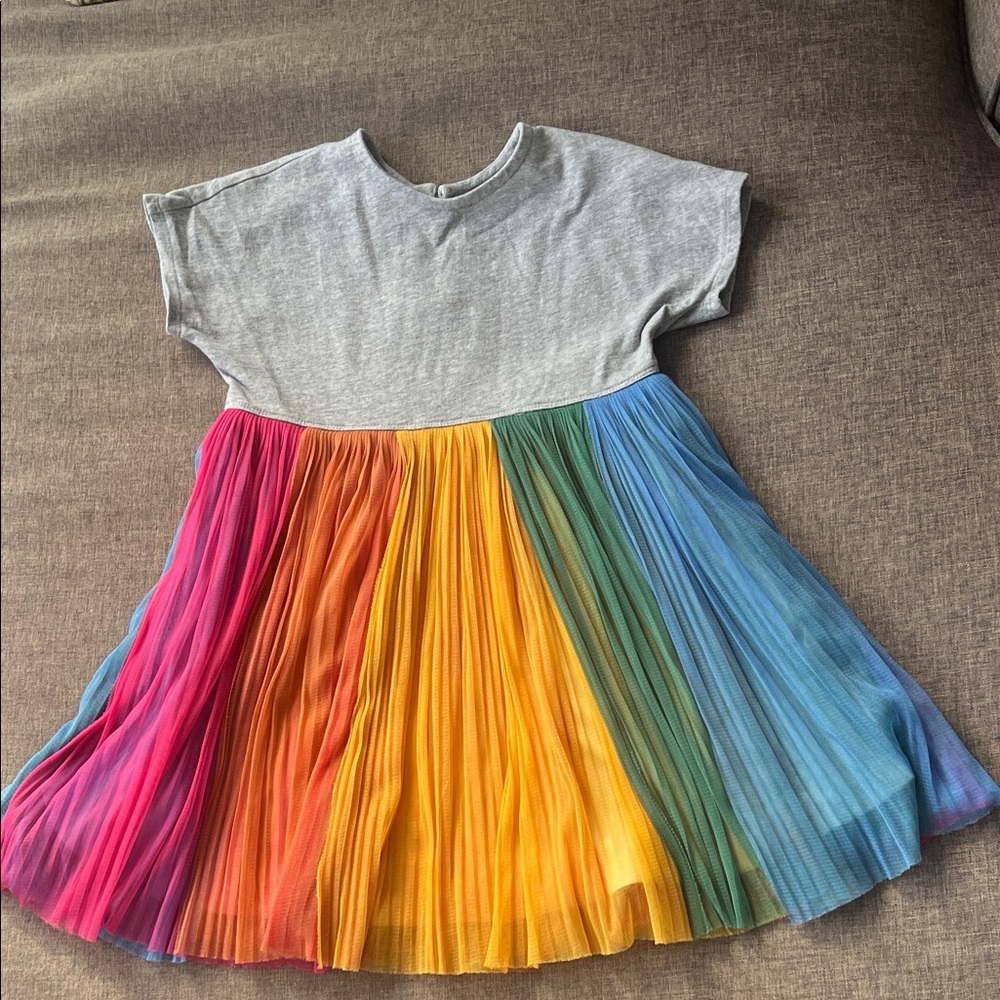 Hannah Andersson Rainbow Pleated Dress